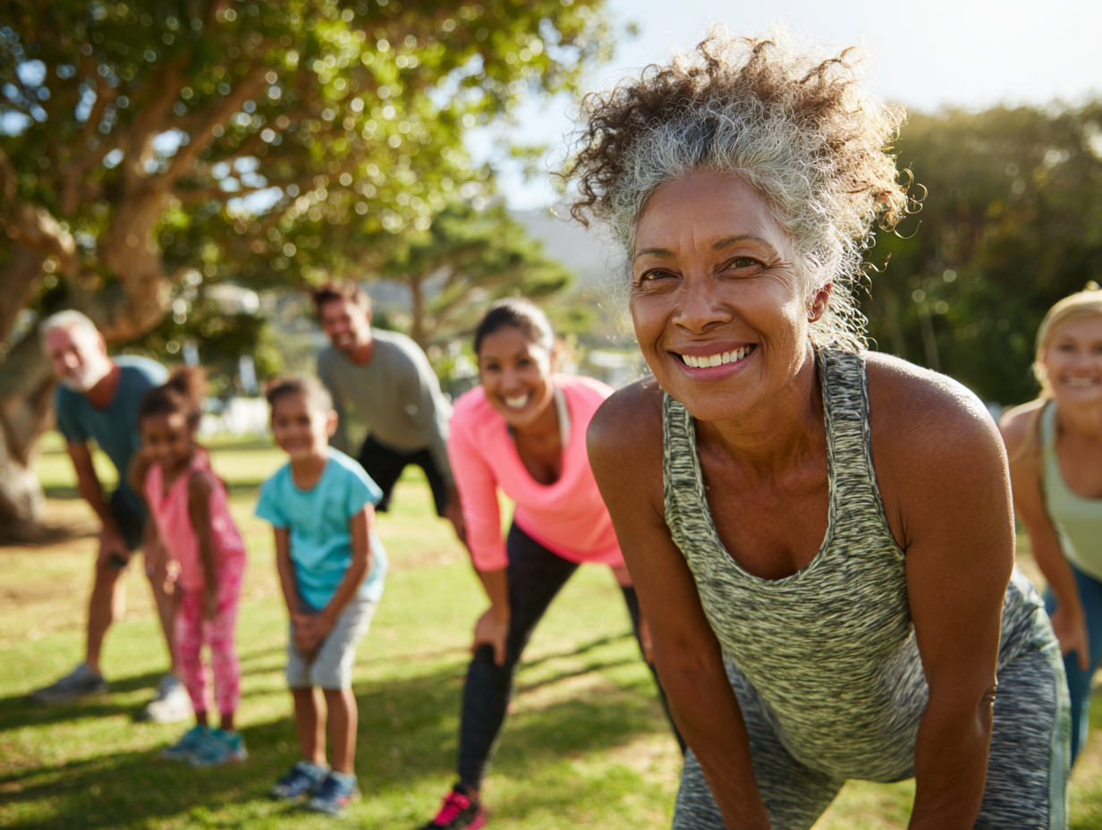 Активні люди різного віку займаються фітнесом